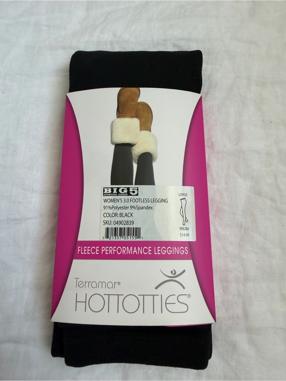 Terramare Hottotties Women's Fleece Footless Leggings - Black